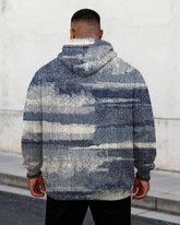 Big & Tall Men's Denim Graffiti-Print Hoodie